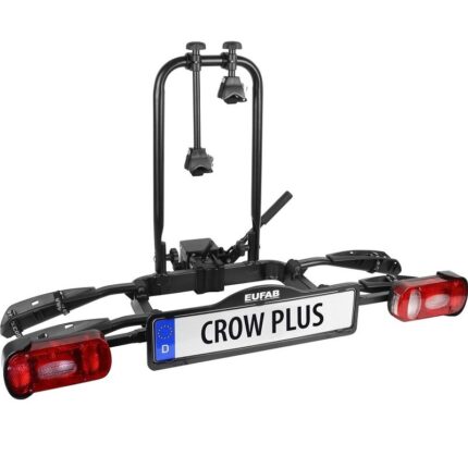 Porte Velos sur Boule dAttelage Eufab Crow Plus Prise 13 Broches 2 Velos Compatible E Bikes Noir 12.jpeg