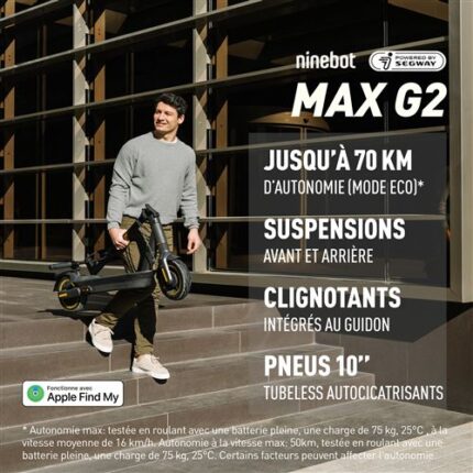 Trottinette electrique Ninebot Max G2 E powered by Segway avec clignotants integres 900 W Noir et Gris 1.jpg