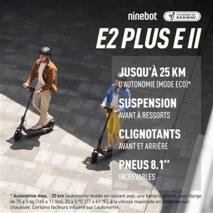 Trottinette electrique Ninebot Segway E2 Plus II E 300 W Noir et Gris 1.jpg